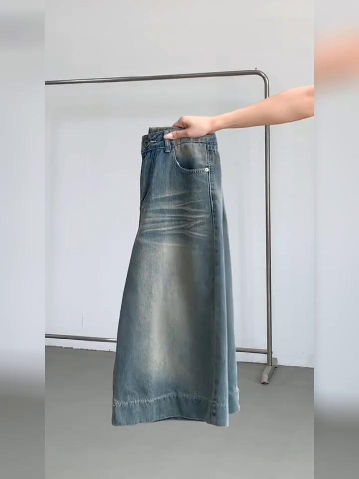 Cat Whisker textura Retro džínové šortky Ženy Americký styl Vintage Široké nohavice Street Summer Dámské Retro Volné krátké džíny s vysokým pasem Y2k