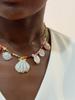Fashionable Cute Summer Beach Vacation Colorful Rice Bead Scallop Conch Necklace Women's Jewelry Ocean Element Necklace