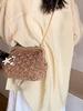 Yogodlns Women Straw Shoulder Bag Chain Strap Woven Crossbody Bags Large Capacity Cloud Clutch Purse Stylish Solid Color Beach Handbags