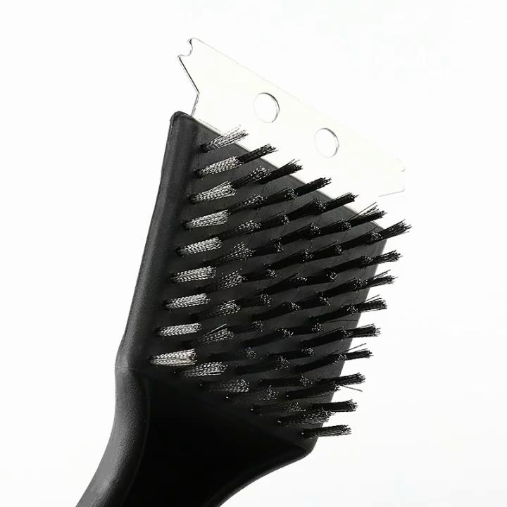 2 Pezzi Spazzole Non-stick per Griglia Barbecue BBQ con Setole in Filo di Acciaio Inossidabile e Manico Strumenti Durevoli per Cottura BBQ
