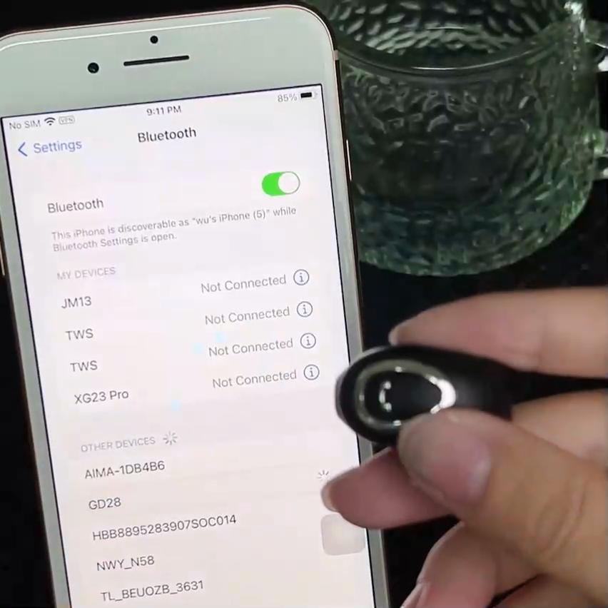 S9 Single Ear Bluetooth Wireless Earphone Ear-Clip Design Headphone Noise Reduction Bluetooth 5.3