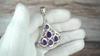Amethyst pendant for women, zivori 925 silver jewelry, purple gemstone pendant, gift for mom