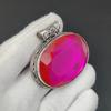 Big Pink Mystic Topaz Gemstone Silver Pendant In 925 Sterling Silver- Handmade Design, Everyday Wear Jewelry, Unique Pendant Father's Day Gift
