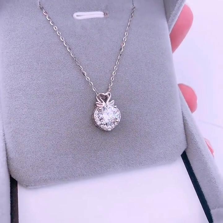 Tancise S925 mincovní stříbro moissanite luxusní osobní přívěsek náhrdelník dámský klasický přílivový náhrdelník párty dárek