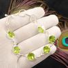 Pietră prețioasă Peridot Natural Argint Sterling 925 Bijuterii Brățară Handmade Pentru Cadou RB-14-3