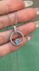 6.5mm S925 Sterling Silver Round Halo Moissanite Pendant Necklace D VVS1 Exquisite Fine Jewelry For Women