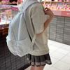 Karriertes Schülerrucksack Damen Rucksack mit großer Kapazität