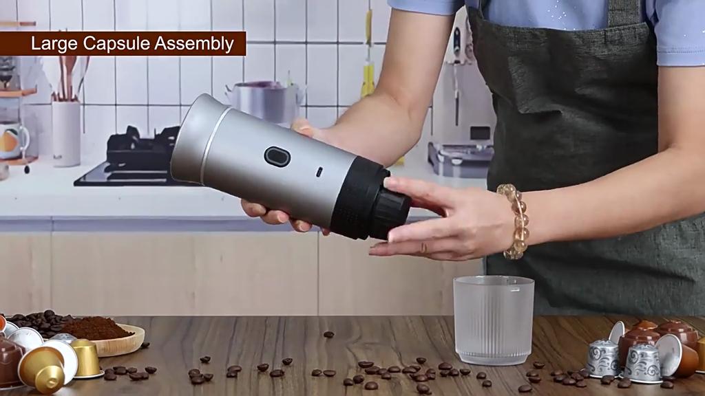 Wireless Electric Portable Espresso 3-in-1 Coffee Machine for Car & Home Camping Coffee Maker Capsule Powder Travel Coffee Maker