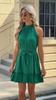 Spring and Summer Solid Color Loose Waist Sleeveless Round Neck Tie Dress for Women