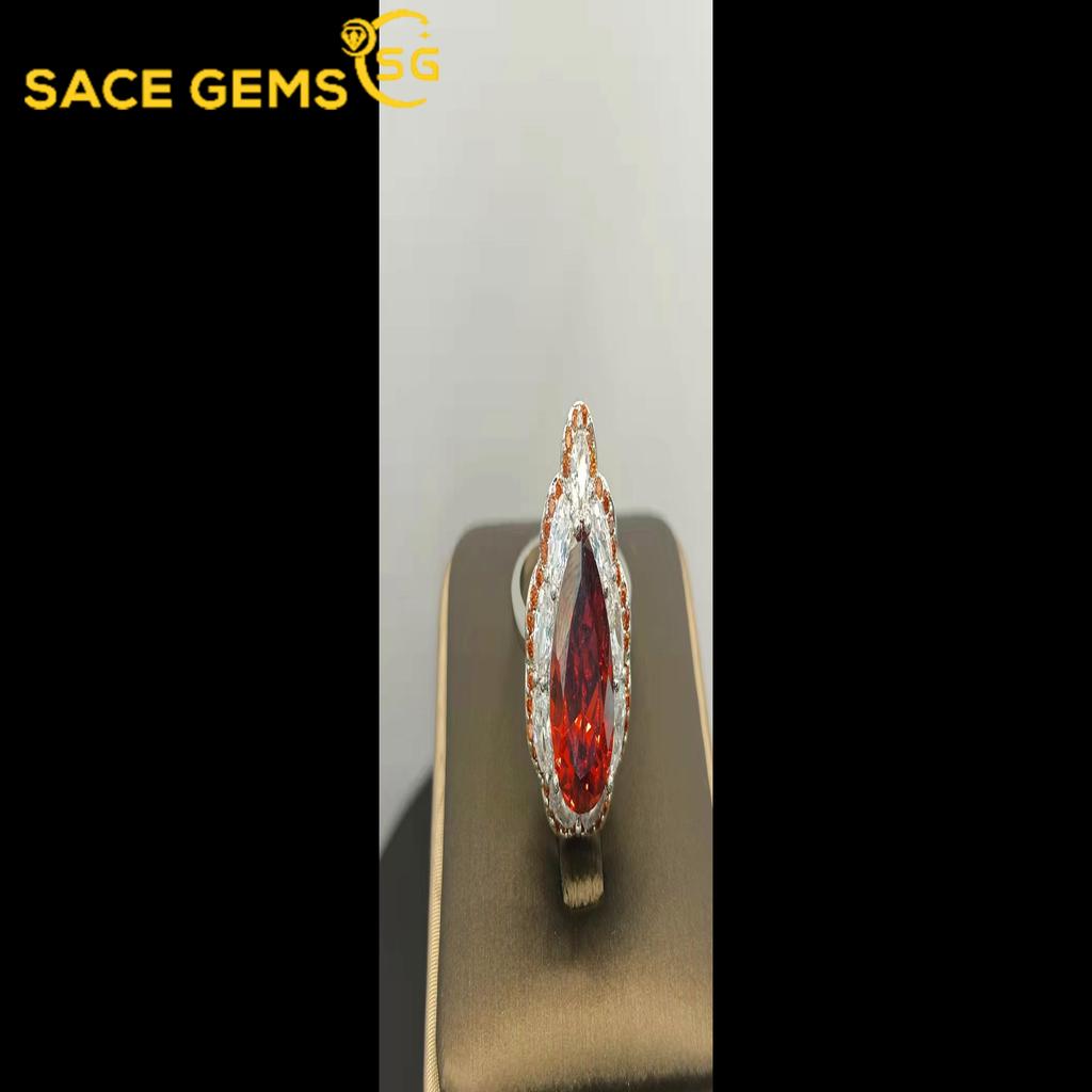 Sace Gems Klasikinis vario lydinio cirkonio žiedas Moterų papuošalai Vestuvių pažado vakarėlio dovana