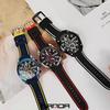 SANDA New Quartz Silicone Waterproof Three -eyed Six -pin Watch Fashion Minimalist Calendar Nail Scales