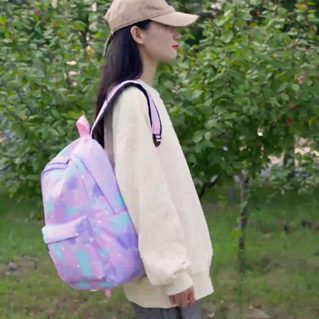 College Student Three-piece Set Student Schoolbag Casual Backpack