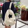 Corduroy School Bag Women's Large Capacity Star Backpack Student Lightweight Backpack