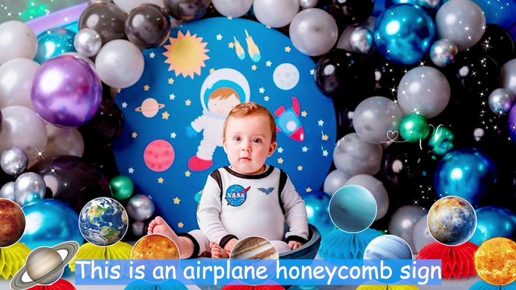 Solar System Theme Honeycomb Centerpieces,9Pcs Solar System Honeycomb Centerpieces,Space Planet Honeycomb Centerpieces,Outer Space Themed Decorations