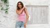 Women's Racerback V Neck Ribbed Knit Tank Top Yoga Workout Camisole