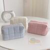 Soft Plush Makeup Organizer Bag Large Capacity Storage Pouch Portable Pillow Design for Travel Daily Essentials