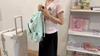 Solid Color Bow Student Schoolbag Women's Backpack