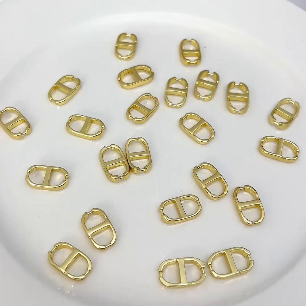 Kupfer Doppelbuchstabe D Charm für DIY Schmuckherstellung Bastelzubehör