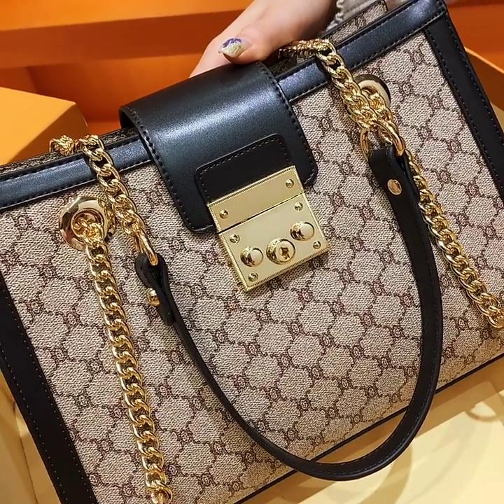 2023 Trendy Fashion Atmospheric Shoulder Bag Large Capacity Versatile Chain Bag Cross-body Carry-on Women's Big Bag