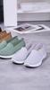 Women's Flying Woven Breathable Casual Shoes, One Foot Shoes, Cloth Shoes, Flat Bottomed Versatile Single Shoes