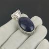 Natürlicher Blauer Sonnenstein Edelstein Silberanhänger in 925 Sterling Silber - Handgefertigtes Ovales Design, Alltagsschmuck Geschenk für Sie