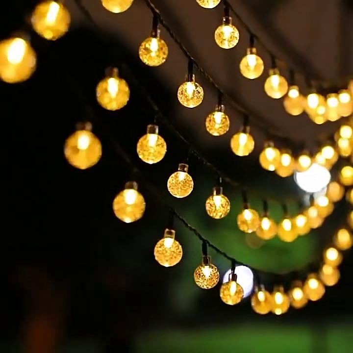 100LED 12M IP65 WaterproofString Light Outdoor Solar Fairy Lights Garland Christmas Decoration Wedding Lamp Garden