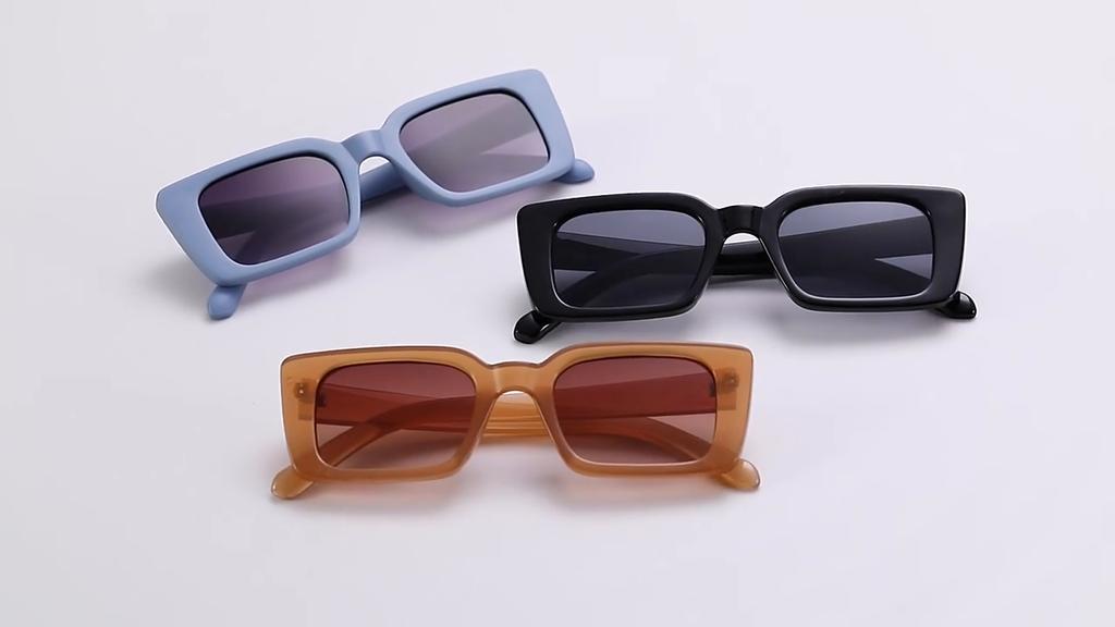 Ins Populární móda Malé obdélníkové sluneční brýle Dámské Retro Leopardí odstíny UV400 Muži Trendy čtvercové sluneční brýle