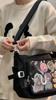 Women Ita Bag Fashion Shoulder Bag with Clear Window Simple Tote Bag Adjustable Strap Stylish Crossbody Bag Trendy Outdoor Bag