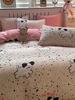 Four-piece Set of Floral Bed, Washed Quilt Set, Single Dormitory Three-piece Set