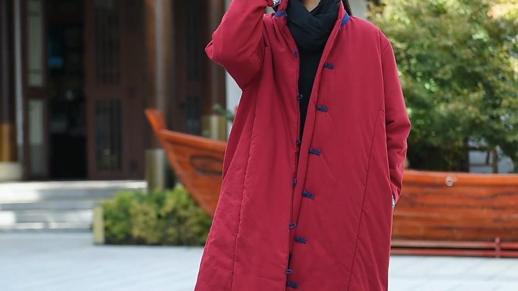 Johnature Vintage Women Long Sleeve Coats Winter Pockets Cotton Linen Solid Color Loose  Female Parkas