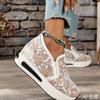 Women's Summer Mesh Breathable Sneakers, Korean Style Flat Casual Jogging Shoes