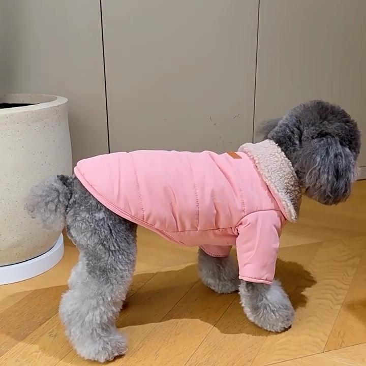 מעיל חורף לחיות מחמד מבודד תרמית, ז'קט פליז ארבע רגליים לחיות מחמד לכלבים קטנים ובינוניים, חתולים, ביגוד חורפי חם