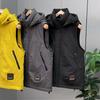 Plus Size L-8XL Fashion Warm Vest Man Winter Waterproof Sleeveless Jackets Hooded Casual Thick Men's Coat