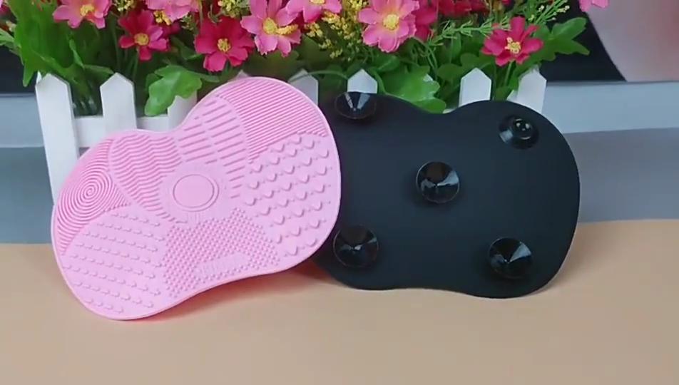 Silikonbørsterenser Kosmetisk sminke Vaskebørste Gel rengjøringsmatte Foundation Makeup Brush Cleaner Pad Skrubbebrett