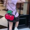 Kawaii Fashion Cherry Shape Clutch Bag Ladies Small Capacity Waterproof Red Fruit Crossbody Bags For Women Creative PU Shoulder Pouch Purse