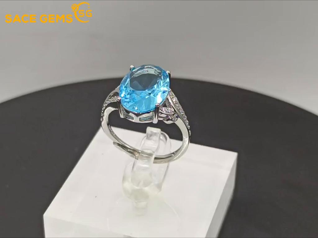 Sace Gems Klasszikus rézötvözet cirkon gyűrű női ékszerek esküvői ígéret party ajándék