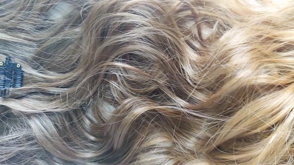 6PCS Set Hairpiece Clip In Hair Extensions Long Wavy Hair Full Head Brown Ombre Gradient Color Natural Look