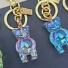 Style 3d Bear Keychain With Electroplated Metal For Bag Decoration