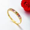Bracciale da donna di lusso leggero in oro con zirconi colorati imitazione, gioielli alla moda semplici e di temperamento