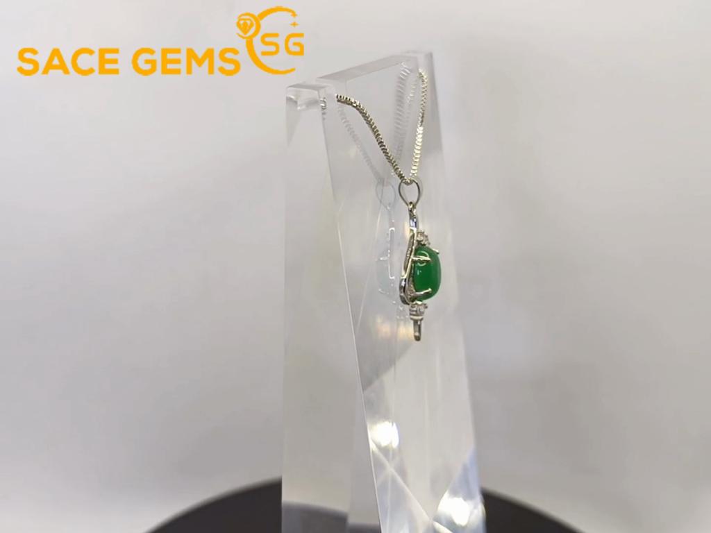 Sace Gems Copper Alloy Women Necklace Pendant Green Color Zircon Fashion Gift