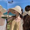 Chapeau de Soleil d'Été en Paille à Large Bord avec Ajustement Réglable pour Femmes Protection Solaire Extérieure