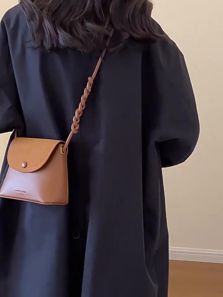 Vintage Leather Crossbody Bags for Women 2024 Designer Brand Female Small Flap Shoulder Underarm Bag Armpit Handbags and Purses