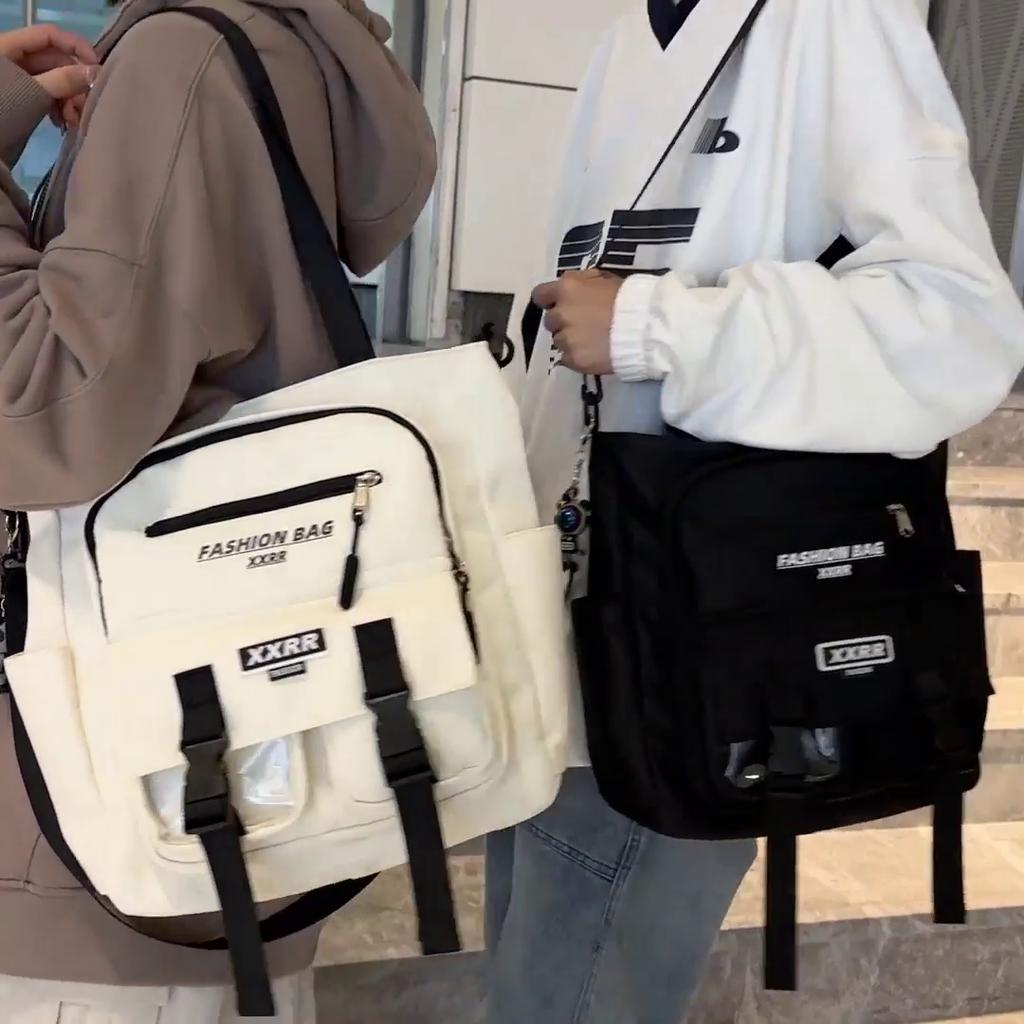 Women's Handbag Color Block Men's Messenger Bag Large Capacity Student Class Shoulder Bag