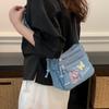 Vintage vyšívaná džínová taška Dámská taška přes rameno Crossbody taška