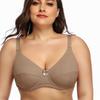 Plus Size Bow Underwire Bra for Women Solid Non Padded Lingerie 80D 85D 90D 95D 100D 105D D Cup Full Coverage Non Padded Brassiere