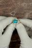 Turquoise Oval Gemstone Ring – Modern 925 Sterling Silver Handmade Ring – December Birthstone Jewelry for Women, Women's