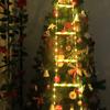 Weihnachtsbeleuchtung USB Leiter Lichterkette 6/8 Sprossen Weihnachtsmann Kletterdeko 8 Modi für Innen Außen Veranda Fenster Baum Party