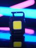Small LED Flashlight Keychain Light USB Rechargeable Torch Work Light Multifunctional Portable COB 90 ° Rotation Camping Lantern