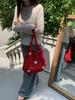Yogodlns Summer New Hollow out Knitted Flower Tote Bag Single Shoulder Commute High-End Feeling Large Capacity Business Commuting