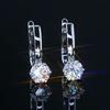 6.5mm Fashion Classic Six Prong Setting Moissanite Earrings D VVS1 Delicate Exquisite Jewelry